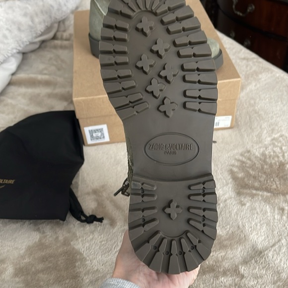 NWB Zadig Voltaire Joe Canvas combat boots 36 - Picture 3 of 9